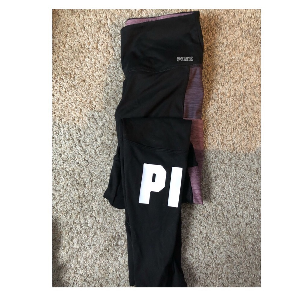 Victoria Secrets Pink Maroon Leggings Full Length